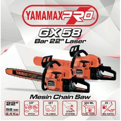 Chain Saw Yamamax PRO GX 58 22 Inch 