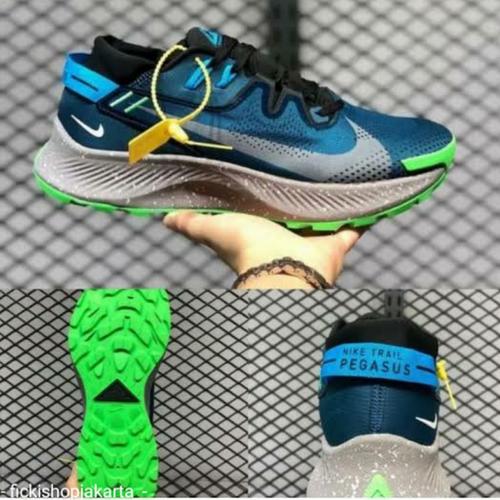 Jual SEPATU NIKE PEGASUS TRAIL 2 BLUE GREEN GREY NAVY - 43 - Jakarta  Selatan - Fickishopjakarta | Tokopedia