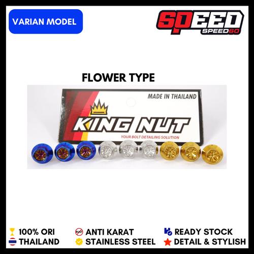Foto Produk Baut Spakbor Bawah Satria Fu Kiri Kanan Probolt Stainless King Nut - Model Flower, Gold dari speed60