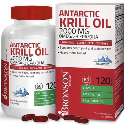 Jual Bronson Antartic Krill Oil 2000 mg with Omega 3, EPA, DHA 120 Softgels  - Jakarta Utara - Organika Grocers | Tokopedia