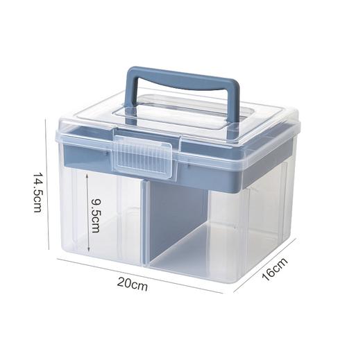 Foto Produk Oxihom Tempat Kotak penyimpanan box mainan lego dan perkakas tool box - S3624 Biru dari Oxihom