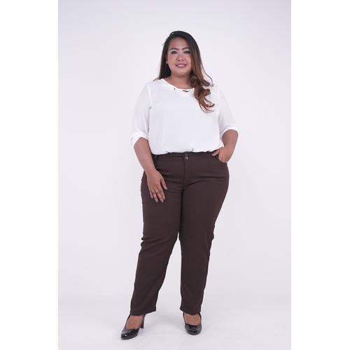 Gambar Celana Kantor wanita Grasela Big Size - COKLAT TUA, 4L dari jeanspremiumm Jakarta Utara Tokopedia