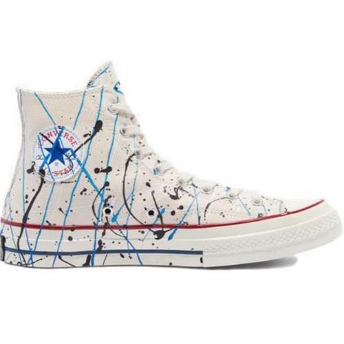 splatter converse high tops