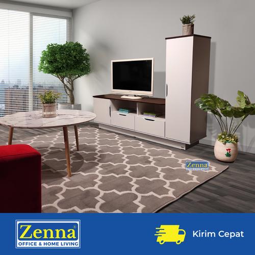 Gambar Zenna Rak TV 1600 / TV Cabinet + lemari / meja tv - Dark sonoma, Packing dari Zenna Office & Home Living Kota Bandung Tokopedia