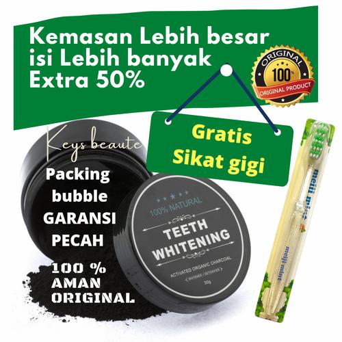 Foto Produk PEMUTIH GIGI TEETH WHITENING Actived Charcoal Powder dari Keys_Beaute