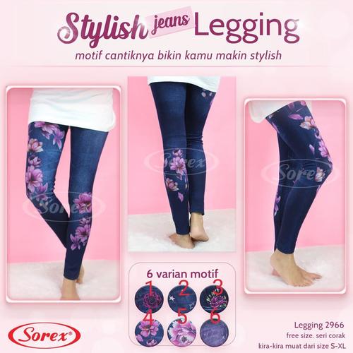 Jual SOREX Legging Motif Jeans - 2966-6 