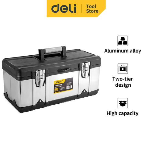 Gambar Deli Tool Box / Kotak Perkakas Ukuran Besar 20" Material Baja DL432020 dari Deli Tools Official Kab. Tangerang Tokopedia