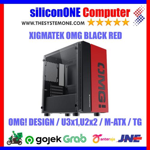 Foto Produk XIGMATEK OMG BLACK RED 0FAN MATX dari silicon ONE Computer