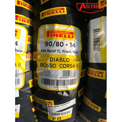 Gambar Ban Pirelli Diablo Rosso Corsa 2 II 90/80-14 90 80 14 Free Pentil dari Astro Moto Jakarta Barat Tokopedia