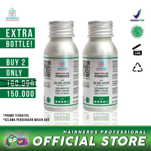 Foto Produk Hairnerds Styling Powder / Clay Pomade Rambut Bubuk / Water Based 10gr - 2 pcs dari Hairnerds Professional