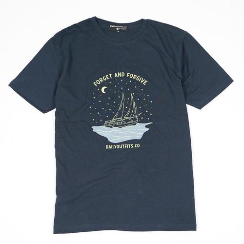 Foto Produk Dailyoutfits Kaos Tshirt Forget and Forgive Navy - M dari Daily Outfits DYO
