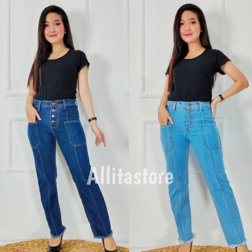 Jual Celana Boyfriend jeans wanita Izza 