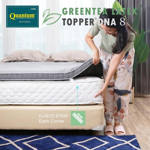 Jual Quantum Mattress Topper Greentea Latex DNA 8cm 90x200 Jakarta
