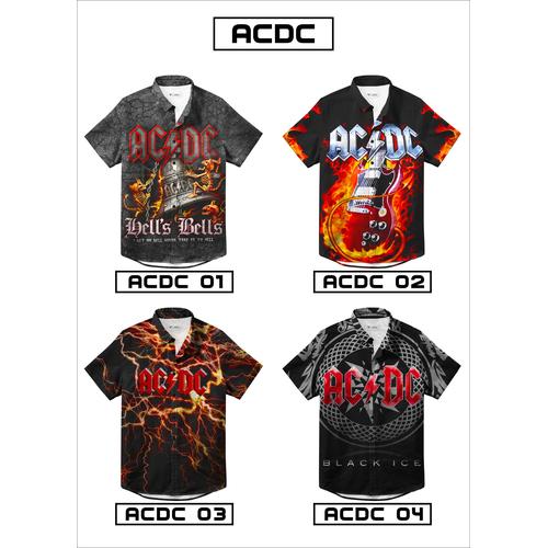 Jual ACDC Kemeja Fullprint (100 