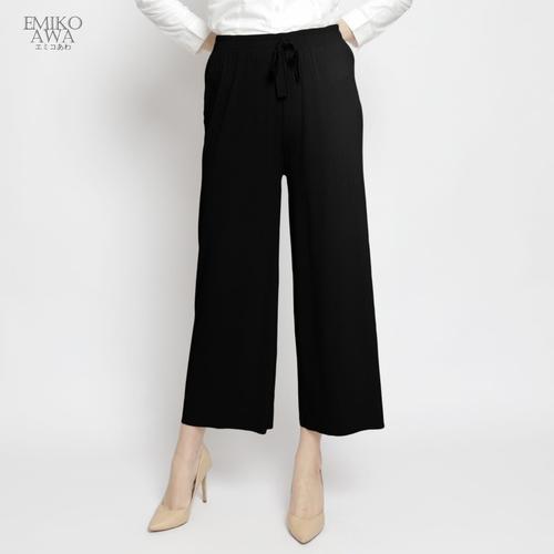 Gambar Celana Panjang Kulot Strippy Wanita - Emikoawa 100% NYAMAN & ADEM - Black dari emikoawa Jakarta Utara Tokopedia