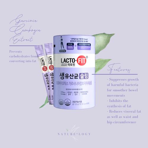 Gambar LACTO-FIT Probiotics Slim 1 BOX @60sticks (Korea Probiotik LACTOFIT) dari Natureology Kab. Tangerang Tokopedia