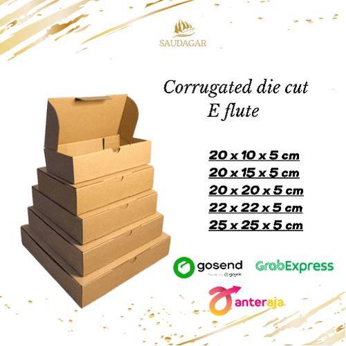 Foto Produk Kardus die cut 22x22x5 cm / box souvenir / dus packing online / pizza - DIE CUT 20X10X5 dari Saudagar Packaging