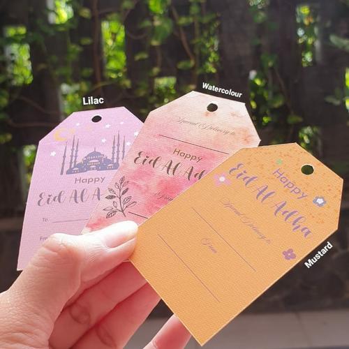 Jual HANGTAG KARTU UCAPAN IDUL ADHA watercolour Jakarta Pusat
