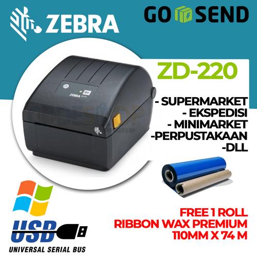 Jual PRINTER LABEL BARCODE ZEBRA ZD220 