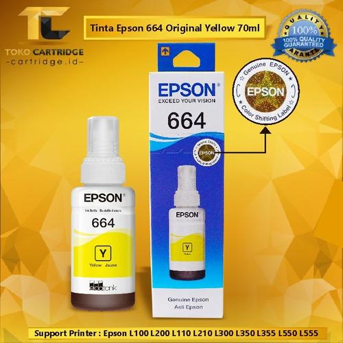 Jual Tinta Epson 664 Yellow (T6644) Original - Kota Surabaya -  TokoCartridgeOnline | Tokopedia