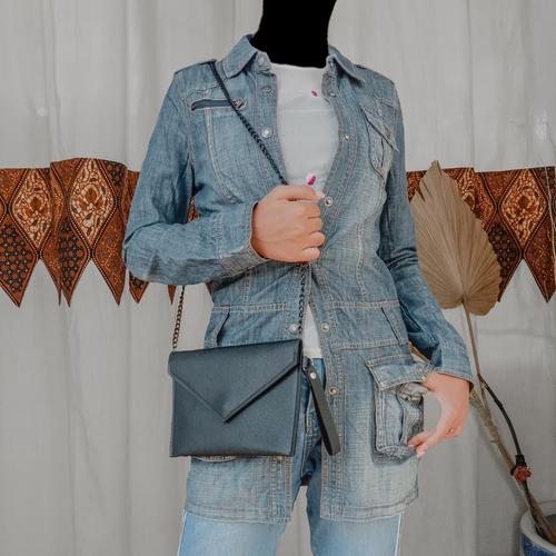 Jual Thrift Premium Coat Denim Wanita 