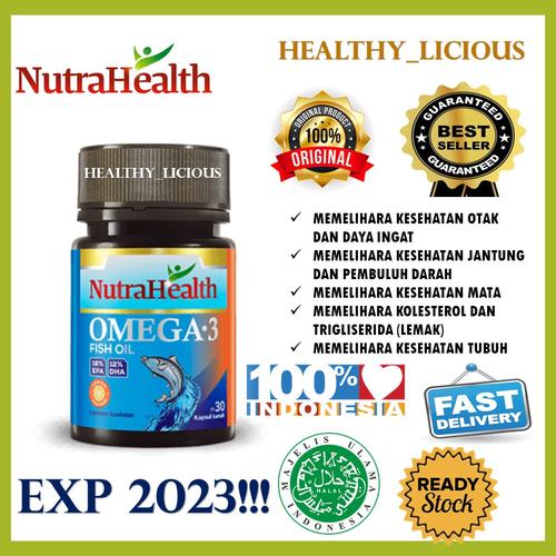 Jual Omega 3 Minyak Ikan Nutra Health 18% EPA 12% DHA NutraHealth - Jakarta  Timur - Healthy Liciouss | Tokopedia