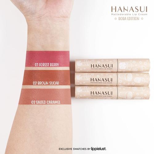 Gambar BPOM Hanasui Mattedorable Lip Cream Boba Edition Lipstick Matte Vit E - FOREST BERRY dari Cici Goods Dept Kab. Bekasi Tokopedia