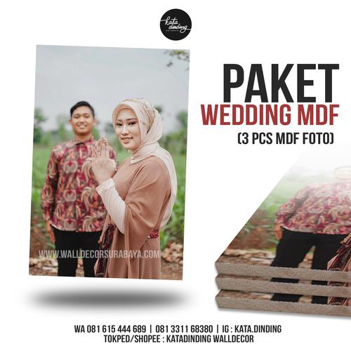 Foto Produk Paket Foto Wedding MDF 20x30cm (3pcs) dari Katadinding Walldecor