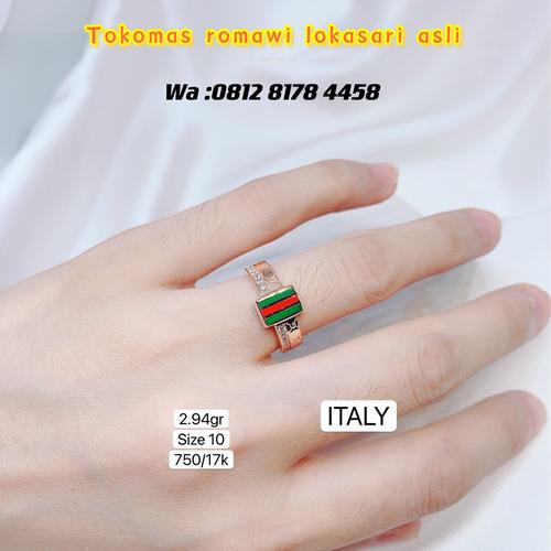 Jual Cincin Gucci Emas Rose Gold Kadar 750 17k 2 94gr Size 10 Jakarta Barat Tokomasromawilokasariasli Tokopedia