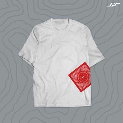 Paisley Oversized White T-shirt - S 