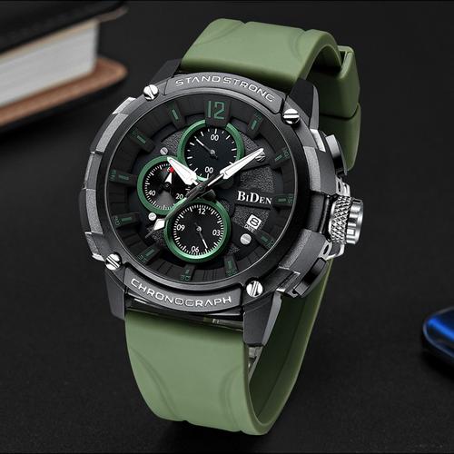 Gambar BIDEN Jam Tangan Pria Chronograph Tahan Air QUARTZ Top Bisnis Kasual - Kuning dari BIDEN Official Store Jakarta Utara Tokopedia
