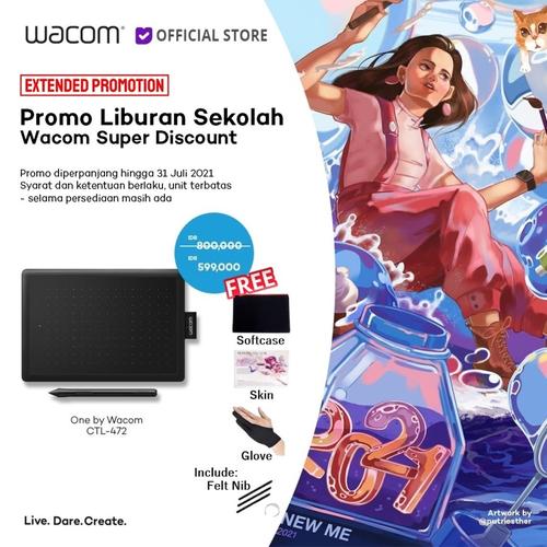 Foto Produk Wacom One by CTL-472/K0-CX Creative Pen Tablet CTL472 CTL 472 KO CX - Unit Only dari DUNIA COMPUTER & SERVICE