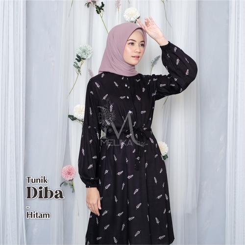 Foto Produk DASTER / TUNIK RAYON DEWASA DIBA (HITAM) dari Pusat Mukena Indonesia