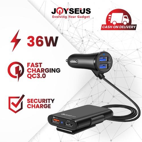 Foto Produk JOYSEUS 4 Ports QC3.0+2.4A+3.1AUSB Car Charger - CM0005 dari Joyseus Official Store
