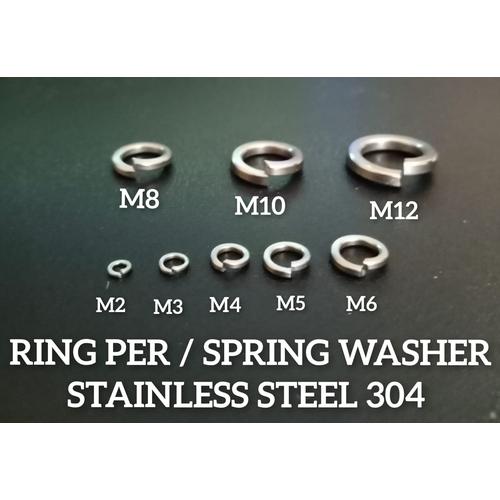 Jual RING PER SS 304 M2 M3 M4 M5 M6 M8 M10 M12 SPRING WASHER STAINLESS ...