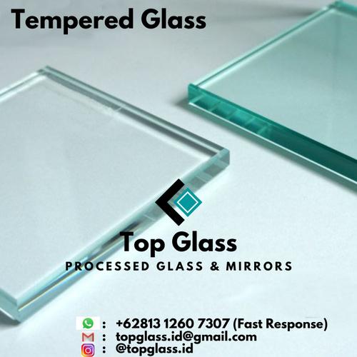 Jual Kaca Tempered 12mm/Tempered Glass (Utk Kamar mandi, Balkon, Kaca