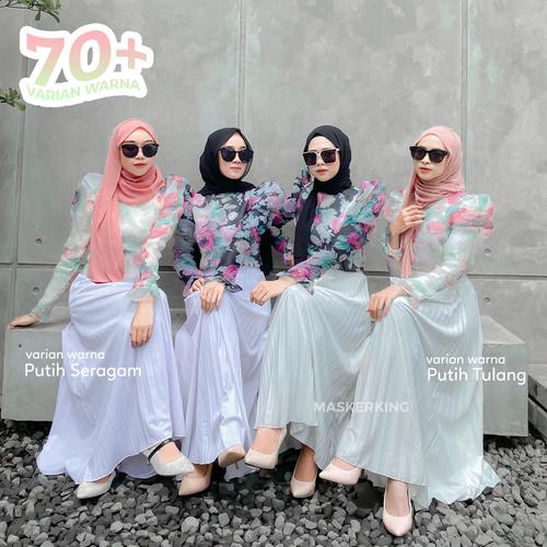 Gambar Rok Plisket / Rok Rempel / Rok Panjang / Rok Kerja / Hijabers-TERKECE - Putih Tulang dari MASKERKING Jakarta Barat Tokopedia