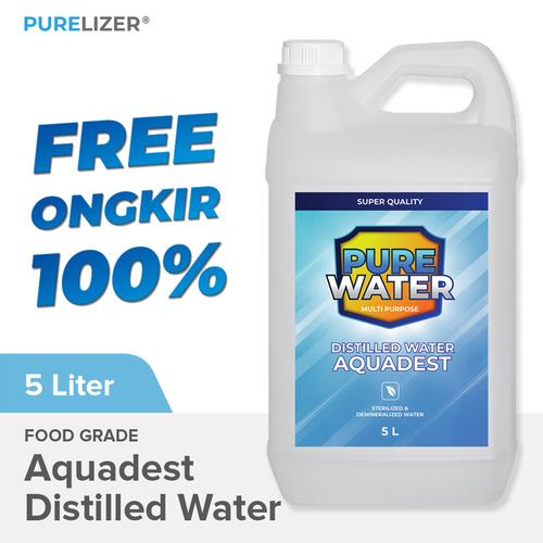 Gambar Aquadest / Distilled Water 5 Liter Air Suling / Aquades / Akuades 5L dari Purelizer Tokopedia