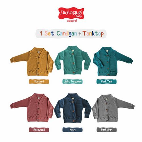 Gambar Dialogue Baby 1 Set Cardigan + Tanktop DFB0096 DFB0097 DFB0098 DFB0099 - 1 Tahun, DARKGREY+PUTIH dari Dialogue Group Kota Bandung Tokopedia