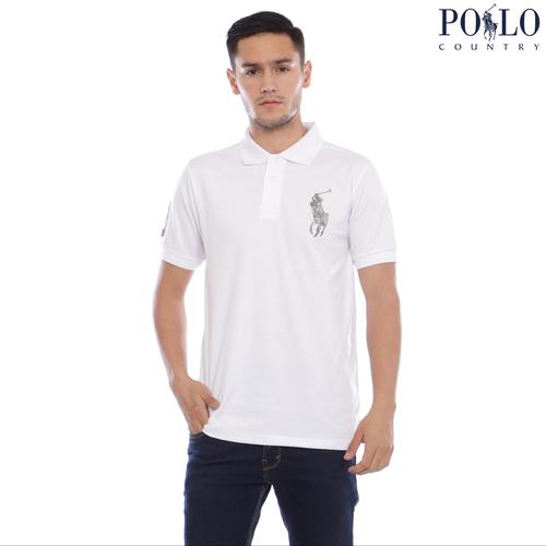 Foto Produk Polo Polo Country - Polo Shirt Pria - Logo Besar Emas 2115 - Hitam, M dari Polo Country Indonesia