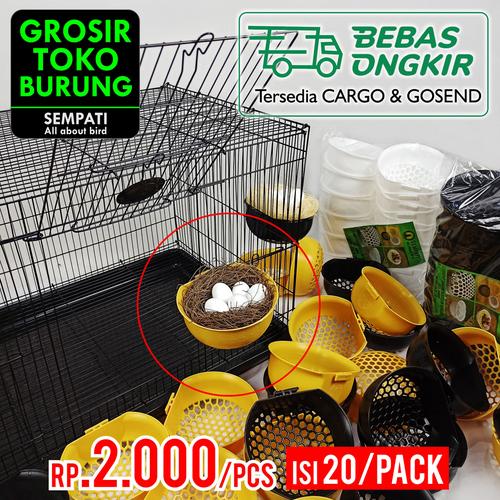Foto Produk SARANG TEMPAT BERTELUR BURUNG PLASTIK JUMBO SUSUH KENARI LOVEBIRD20PCS dari Sempati Grosir