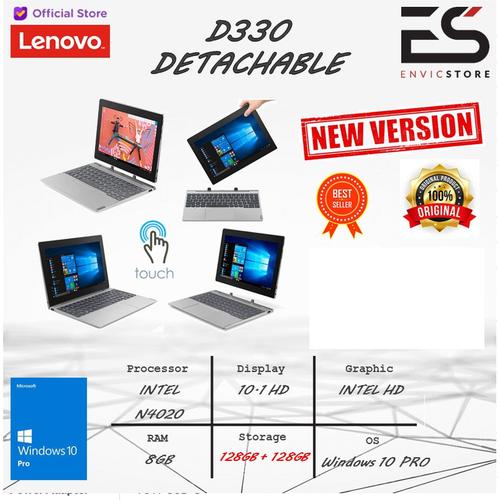 Foto Produk LENOVO IDEAPAD D330 10IGM N4000/4GB/128GB/W10/10 FHD/2in1 Detachable - 128GB dari EnVicStore