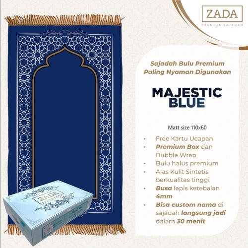 Foto Produk Sajadah bulu premium ZADA - paling nyaman digunakan bisa custom nama - Majestic Blue dari ZADA SAJDA