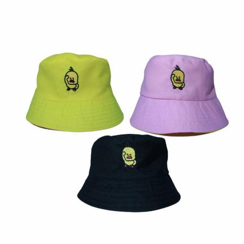 TOPI BUCKET HAT BORDIR DUCK BOLAK BALIK 