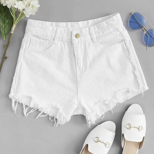 Jual Frayed hem denim short - Kota 