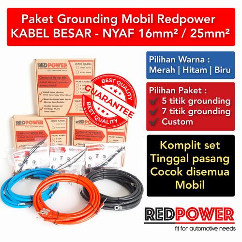 Jual Ground wire kit Kabel grounding Redpower ground mobil NYAF 16mm