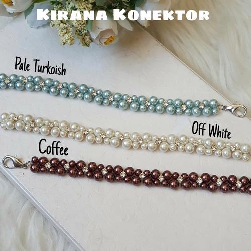 Foto Produk Konektor Masker Mutiara Hijab Murah - Putih dari vi2fashionflat