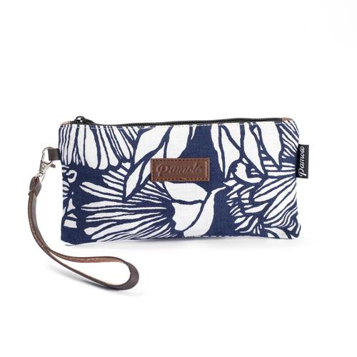Gambar Pamole - Pouch Kekinian Motif Kanvas Penutup Resleting - Motif Mix - Navy Flower dari Pamole Official Shop Kota Bandung Tokopedia