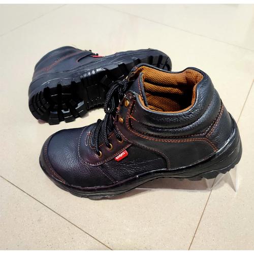 Jual sepatu safety boots bahan kulit sapi asli free jahit