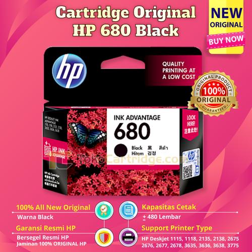 Jual HP 680 Black F6V27AA Cartridge Tinta Printer 3638 3775 3776 3777 3778  - Kota Surabaya - Tokocartridge Dot Com | Tokopedia